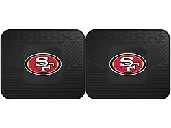 Molded Rear Floor Mats with San Francisco 49ers Logo (Universal; Some Adaptation May Be Required)