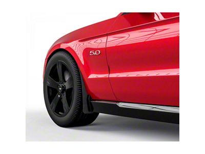 Mud Flaps; Front; Gloss Carbon Fiber Vinyl (10-14 Mustang)