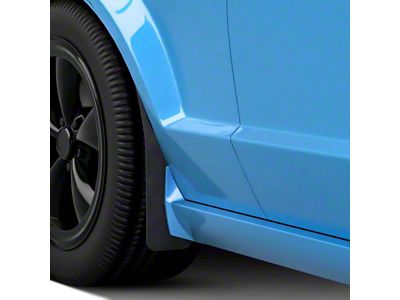 Mud Flaps; Front; Matte Black Vinyl (05-09 Mustang GT, V6)