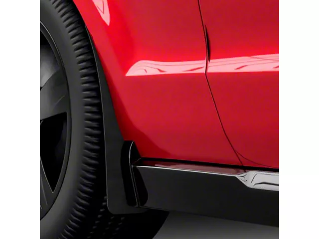 Mud Flaps; Front; Matte Black Vinyl (10-14 Mustang GT, V6)