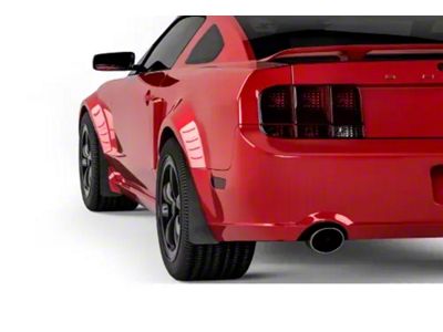 Mud Flaps; Front and Rear; Carbon Flash Metallic Vinyl (05-09 Mustang)