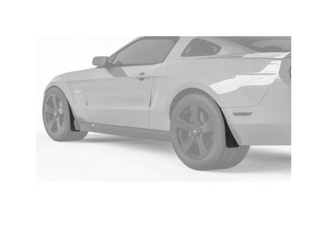 Mud Flaps; Front and Rear; Gloss Black Vinyl (10-14 Mustang)