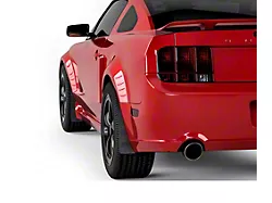 Mud Flaps; Front and Rear; Gloss Carbon Fiber Vinyl (05-09 Mustang GT, V6)