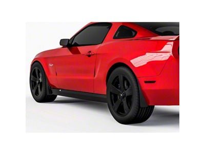 Mud Flaps; Front and Rear; Gloss Carbon Fiber Vinyl (10-14 Mustang)