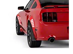 Mud Flaps; Front and Rear; Textured Black (05-09 Mustang)