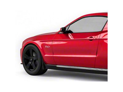 Mud Flaps; Front; Textured Black (10-14 Mustang)