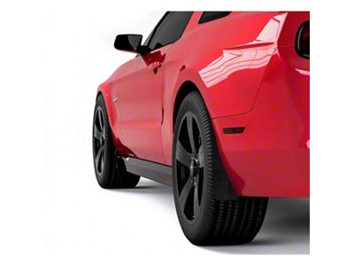 Mud Flaps; Rear; Carbon Flash Metallic Vinyl (10-14 Mustang)