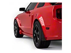 Mud Flaps; Rear; Dry Carbon Fiber Vinyl (05-09 Mustang GT, V6)