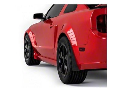 Mud Flaps; Rear; Gloss Carbon Fiber Vinyl (05-09 Mustang GT, V6)