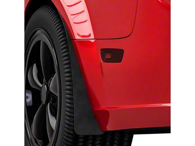Mud Flaps; Rear; Textured Black (05-09 Mustang GT, V6)