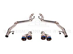 Muffler Delete Axle-Back Exhaust System with Quad Burnt Tips (24-25 Mustang GT w/o Active Exhaust)