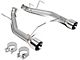 Muffler Delete Axle-Back Exhaust System with Polished Tips (11-14 Mustang V6)