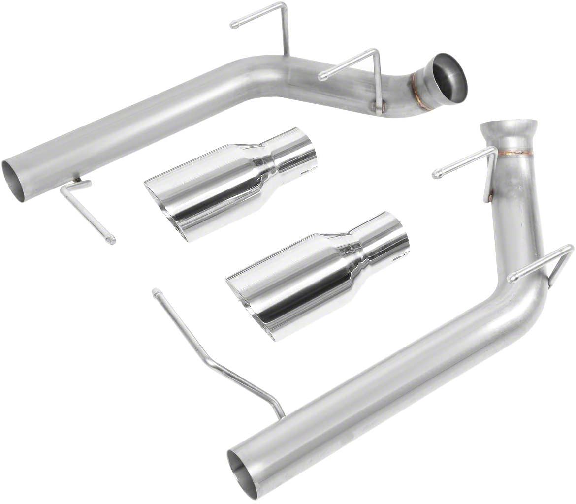 Mustang Muffler Delete AxleBack Exhaust System with Polished Tips (11