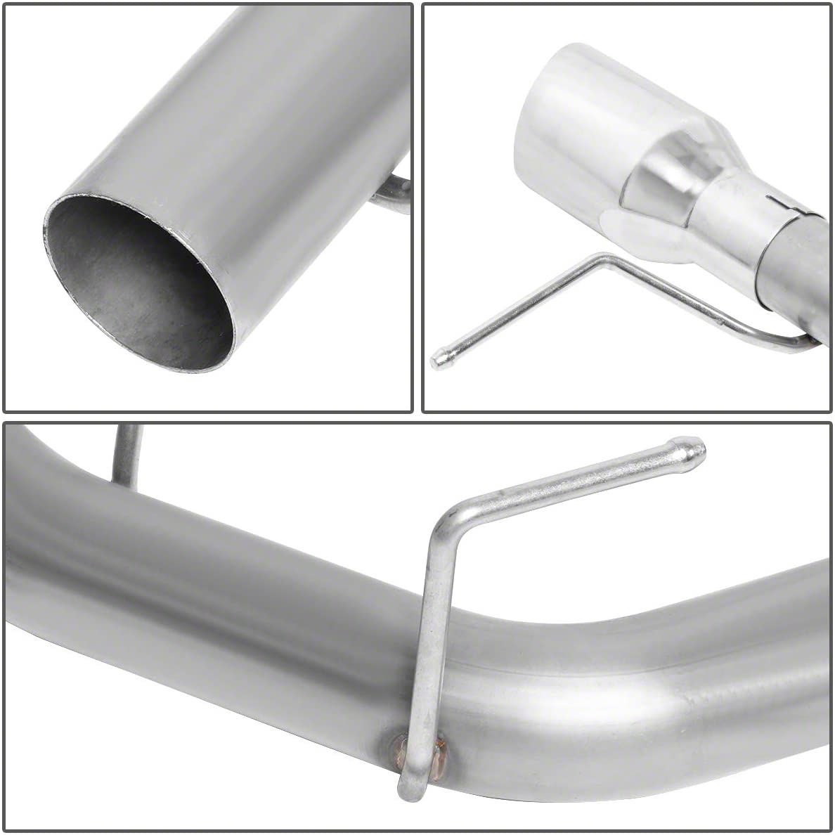 Mustang Muffler Delete AxleBack Exhaust System with Polished Tips (15