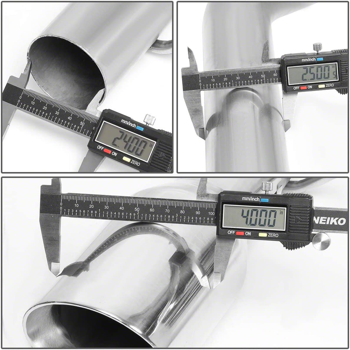 Mustang Muffler Delete AxleBack Exhaust System with Polished Tips (1523 Mustang EcoBoost w/o