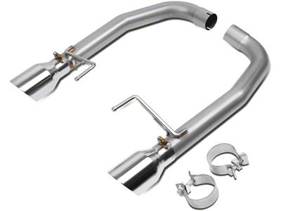 Muffler Delete Axle-Back Exhaust System with Polished Tips (15-17 Mustang GT)