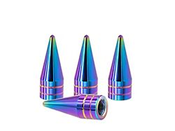 NeoChrome Spike Valve Caps; 4-Pack (Universal; Some Adaptation May Be Required)
