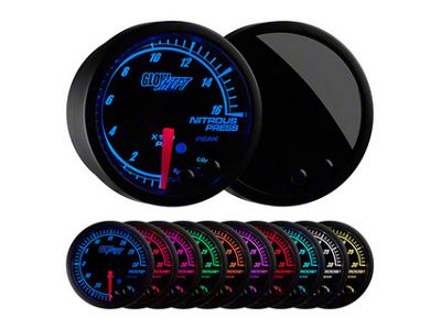 Nitrous Pressure Gauge; Elite 10 Color (Universal; Some Adaptation May Be Required)