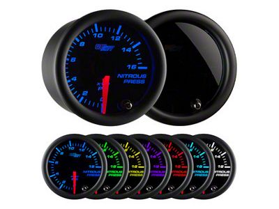 Nitrous Pressure Gauge; Tinted 7 Color (Universal; Some Adaptation May Be Required)