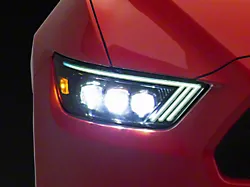 AlphaRex NOVA-Series LED Projector Headlights; Alpha Black Housing; Clear Lens (15-17 Mustang; 18-22 Mustang GT350, GT500)