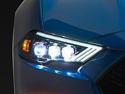 AlphaRex NOVA-Series LED Projector Headlights; Black Housing; Clear Lens (18-23 Mustang GT, EcoBoost)