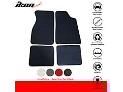 Nylon Carpet Front and Rear Floor Mats; Black (79-93 Mustang)