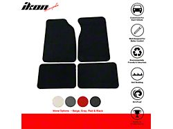 Nylon Carpet Front and Rear Floor Mats; Black (99-04 Mustang)