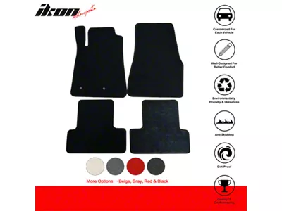 Nylon Carpet Front and Rear Floor Mats; Black (05-09 Mustang)