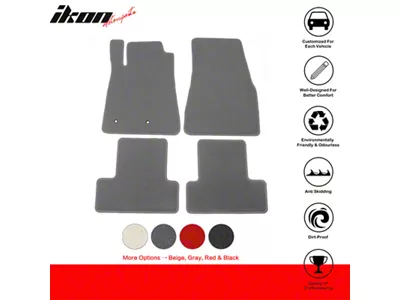 Nylon Carpet Front and Rear Floor Mats; Gray (05-09 Mustang)