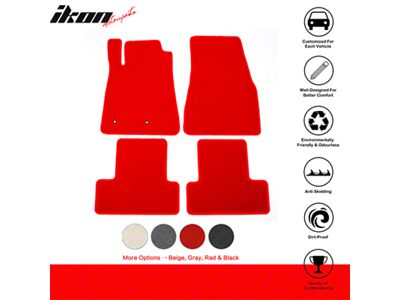 Nylon Carpet Front and Rear Floor Mats; Rear (05-09 Mustang)