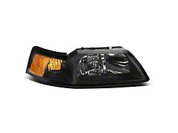 OE Style Headlight; Black Housing; Clear Lens; Passenger Side (99-04 Mustang)