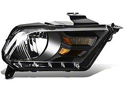 OE Style Headlight; Black Housing; Clear Lens; Passenger Side (10-12 Mustang w/ Factory Halogen Headlights)