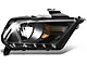 OE Style Headlight; Black Housing; Clear Lens; Passenger Side (10-12 Mustang w/ Factory Halogen Headlights)