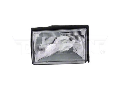 OE Style Headlight; Chrome Housing; Clear Lens; Driver Side (87-93 Mustang)