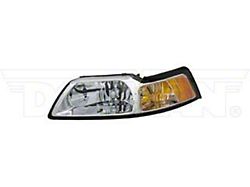 OE Style Headlight; Chrome Housing; Clear Lens; Driver Side (99-00 Mustang)