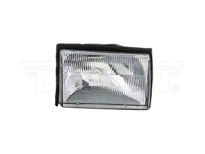 OE Style Headlight; Chrome Housing; Clear Lens; Passenger Side (87-93 Mustang)
