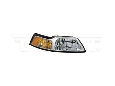 OE Style Headlight; Chrome Housing; Clear Lens; Passenger Side (99-00 Mustang)