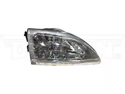OE Style Headlight; Chrome Housing; Clear Lens; Passenger Side (94-98 Mustang)