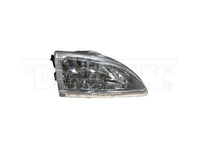 OE Style Headlight; Chrome Housing; Clear Lens; Passenger Side (94-98 Mustang)
