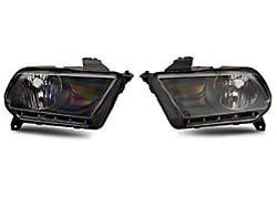 OE Style Headlights; Black Housing; Clear Lens (10-12 Mustang w/ Factory Halogen Headlights)