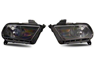 OE Style Headlights; Black Housing; Clear Lens (10-12 Mustang w/ Factory Halogen Headlights)