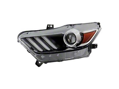 OEM Style Headlight; Black Housing; Clear Lens; Driver Side (15-17 Mustang; 18-22 Mustang GT350, GT500)