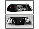 OEM Style Headlights with Corner Parking Lights; Black Housing; Clear Lens (87-93 Mustang)