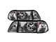 OEM Style Headlights with Corner Parking Lights; Chrome Housing; Clear Lens (87-93 Mustang)