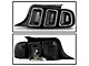 OEM Style Tail Lights; Black Housing; Clear Lens (13-14 Mustang)