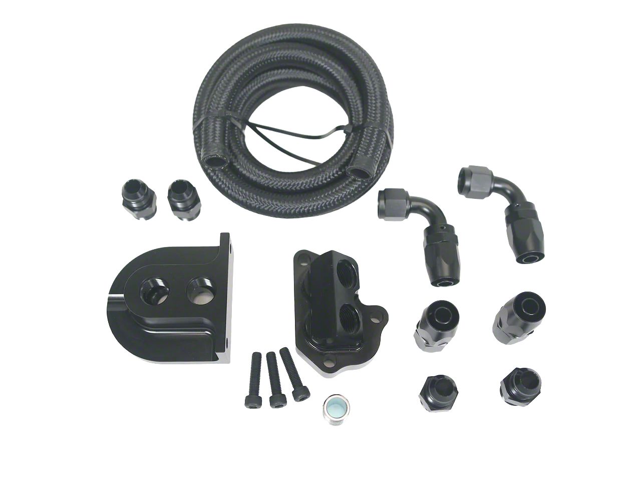 Mustang Oil Filter Relocation Kit (1124 Mustang GT, GT350, Dark Horse