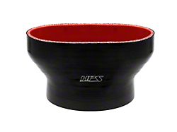 Oval to 3-Inch Round Silicone Reducer Coupler; Black (05-10 Mustang GT w/ 55mm Throttle Body)