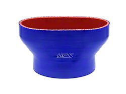 Oval to 3-Inch Round Silicone Reducer Coupler; Blue (05-10 Mustang GT w/ 55mm Throttle Body)