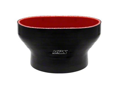 Oval to 3.25-Inch Round Silicone Reducer Coupler; Black (07-14 Mustang GT500 w/ 60mm Throttle Body)