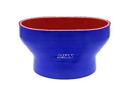 Oval to 3.25-Inch Round Silicone Reducer Coupler; Blue (07-14 Mustang GT500 w/ 60mm Throttle Body)